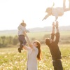 Family in a field